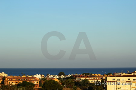 Blue cyan javea spain europe.