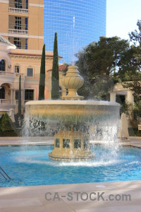 Blue fountain.