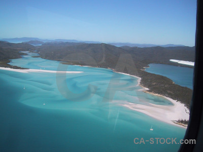 Blue landscape cyan coast.