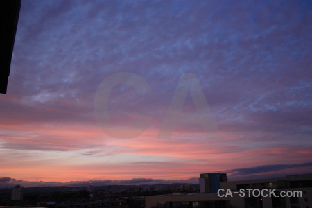 Blue purple cloud sky.