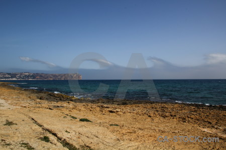 Blue sea sky europe cloud.