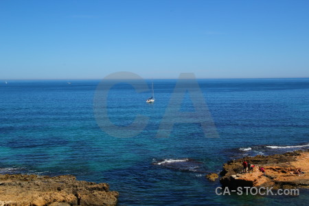 Blue sea sky europe spain.