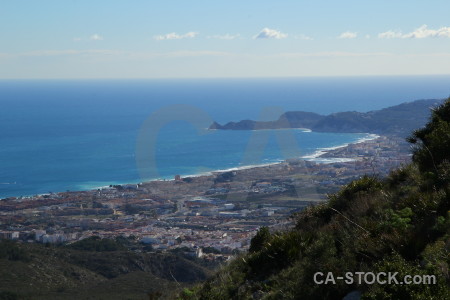 Blue sea sky javea europe.