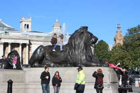 Blue tiger statue animal.