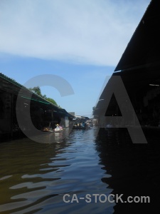 Boat floating building canal southeast asia.