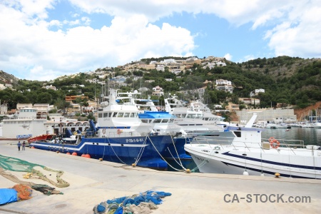 Boat javea port spain europe.