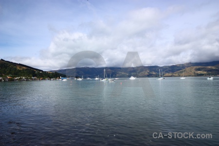 Boat new zealand sea south island akaroa.