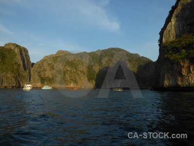 Boat rock phi island sky asia.