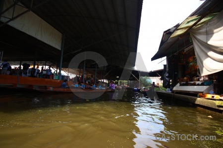 Boat thailand ton khem market floating.