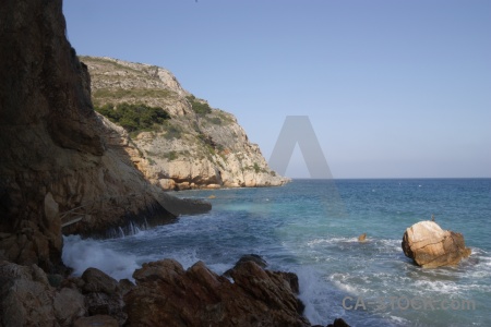 Boulder javea water europe spain.