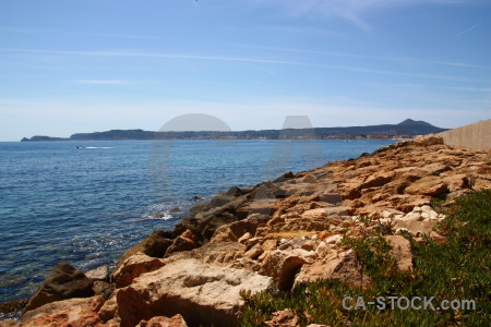 Brown spain blue rock javea.