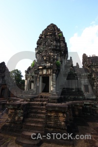 Buddhism step pillar cambodia fungus.