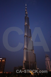 Building burj khalifa night uae middle east.