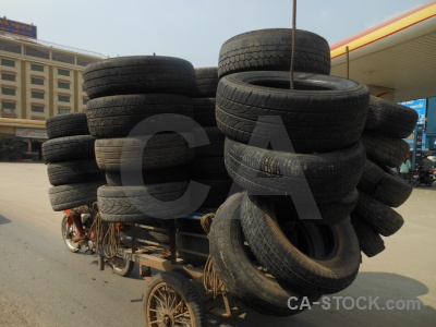 Building cambodia southeast asia tyre road.