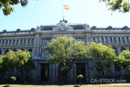 Building flag spain madrid europe.