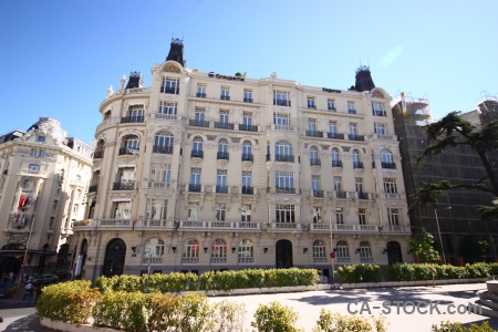 Building madrid spain tree sky.