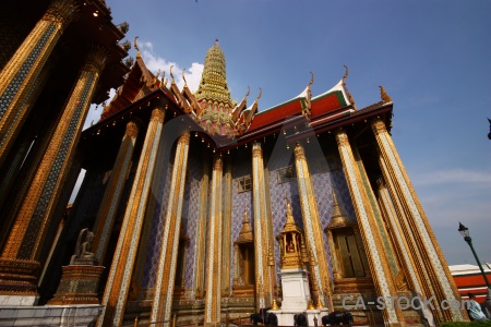 Building pillar buddhism temple of the emerald buddha.