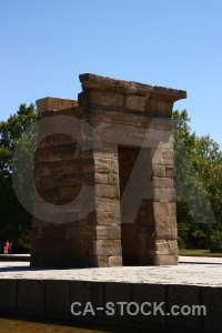 Building sky temple ruin debod.