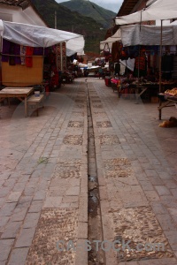 Building south america mountain pisac market.