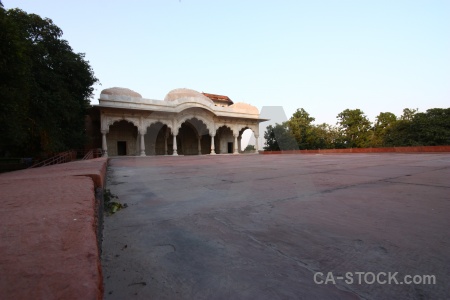 Building unesco new delhi sky red fort.