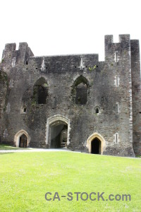 Building white green castle.