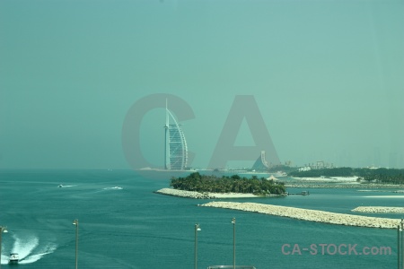 Burj al arab tree sky western asia building.