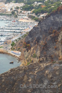 Burnt javea europe montgo fire ash.