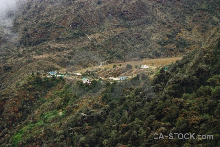Campsite inca trail altitude andes.