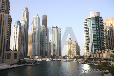 Canal building skyscraper asia uae.