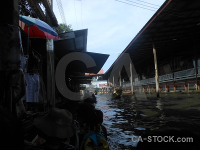 Canal ton khem market sky damnoen saduak.