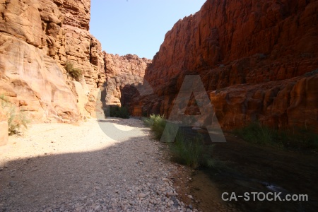 Canyon wadi cliff western asia jordan.