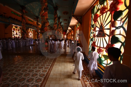 Cao dai toa thanh tay ninh holy see hall vietnam.