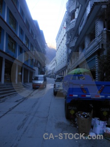 Car road tibet china person.