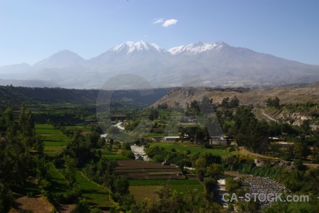 Carmen alto mountain peru chachani snowcap.