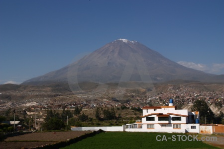 Carmen alto stratovolcano mountain el misti sky.