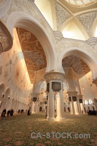 Carpet inside mosque uae arabian.