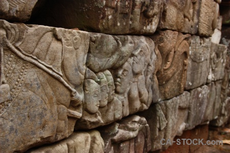 Carving asia prasat bayon unesco southeast.