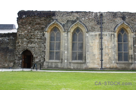 Castle building white green.