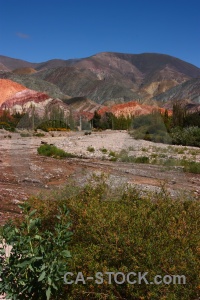 Cerro de los siete colores rock south america purmamarca cliff.