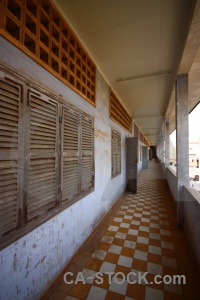 Chequered tuol sleng genocide museum security prison 21 torture cambodia.