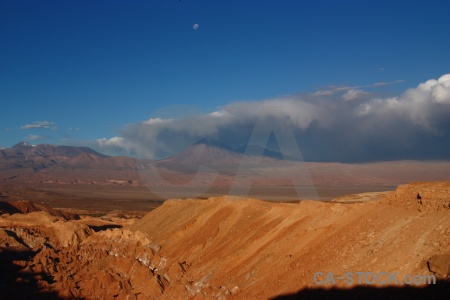 Chile sky moon san pedro de atacama desert.