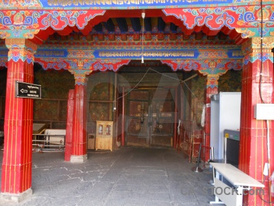 China building archway lhasa temple.