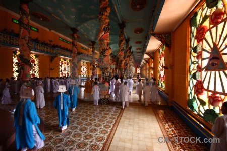 Church pray religion hall cao dai.