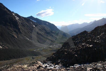 Circuit trek south america water torres del paine landscape.