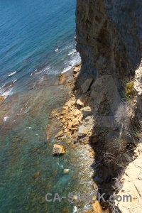 Cliff javea europe spain water.