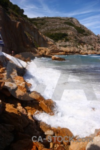 Cliff wave water javea cloud.