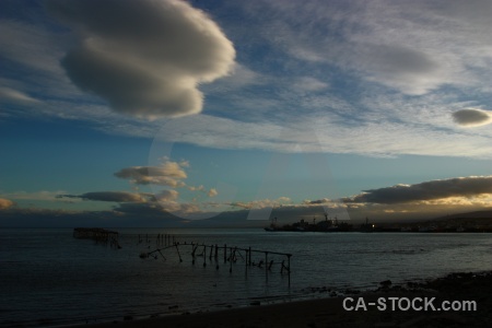 Cloud beach punta arenas water sea.