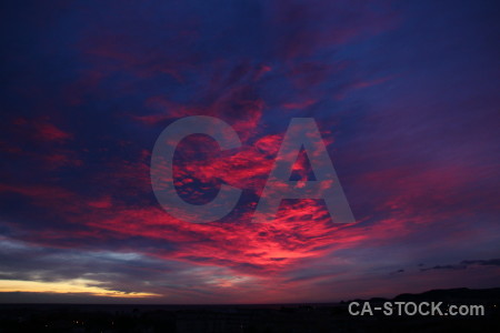 Cloud blue javea sunrise red.