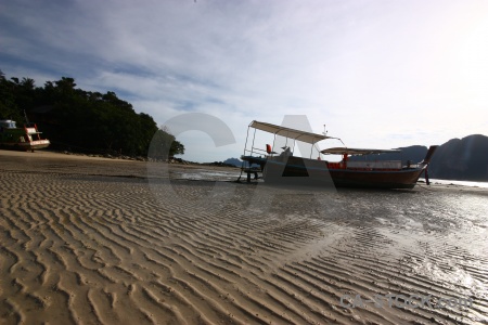 Cloud boat vehicle thailand sky.