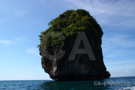 Cloud cliff southeast asia rock water.